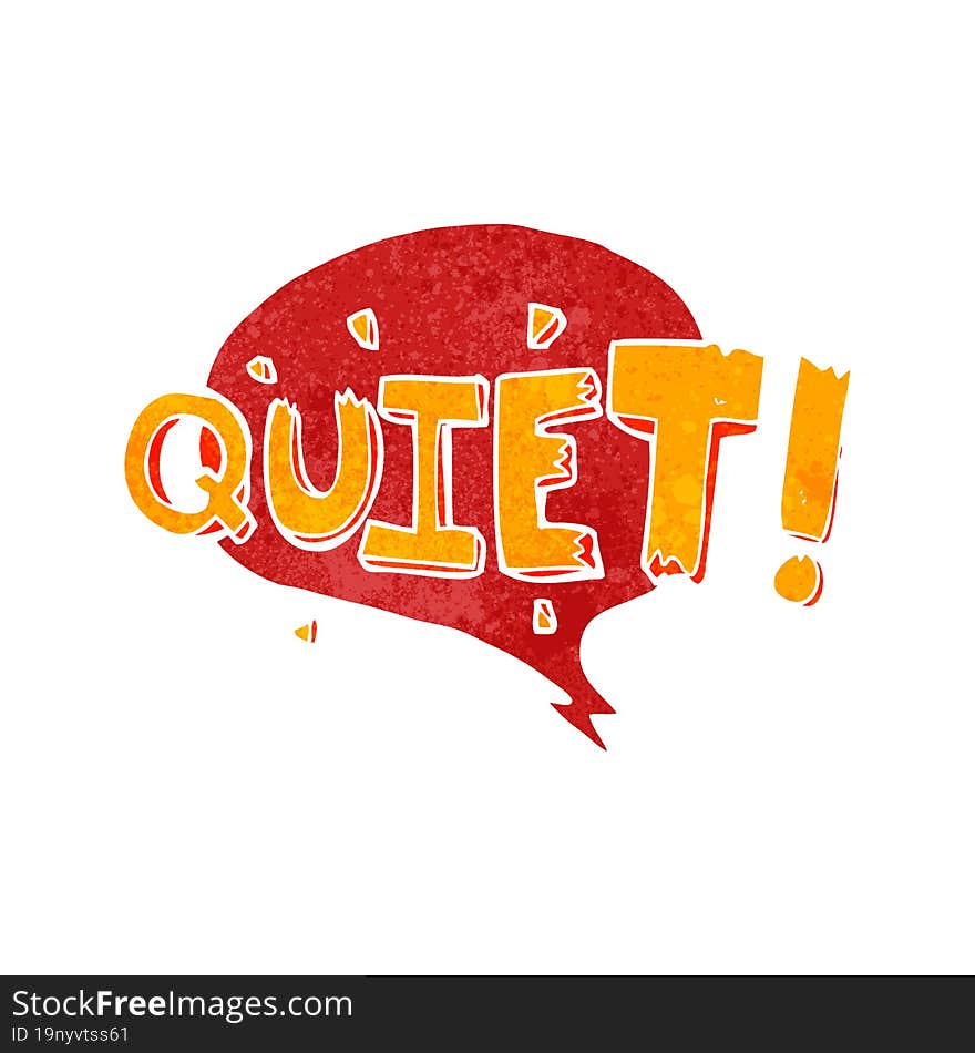 cartoon comic book shout for quiet