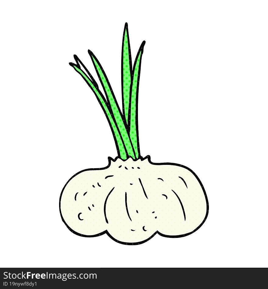 cartoon garlic bulb