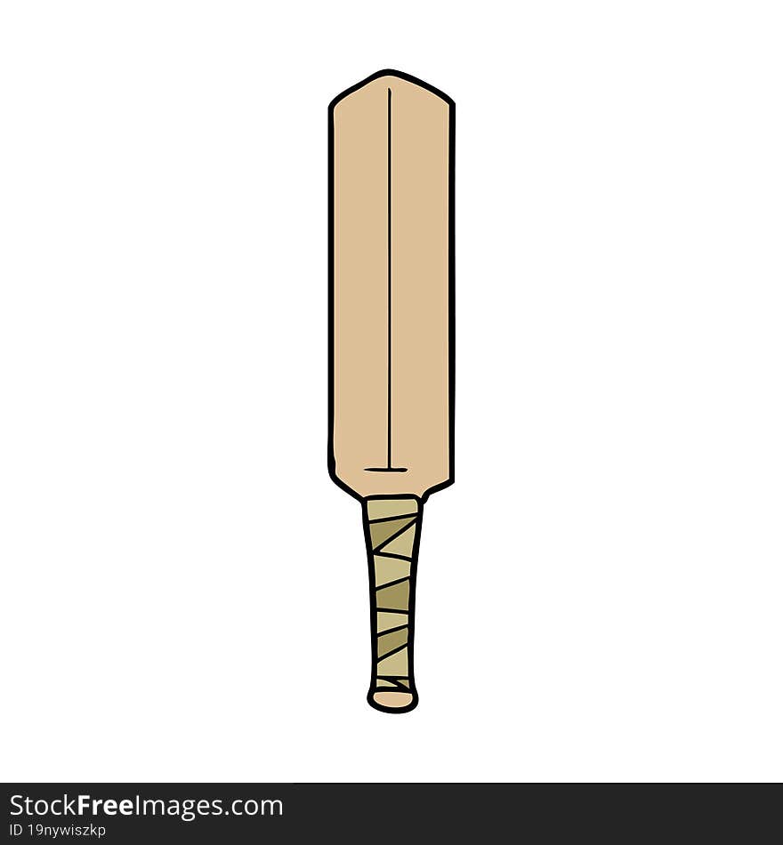 cartoon cricket bat. cartoon cricket bat