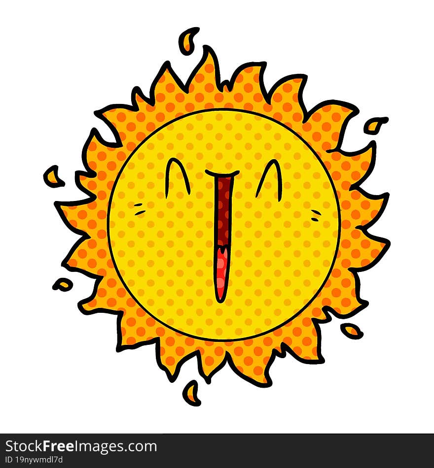 happy cartoon sun. happy cartoon sun