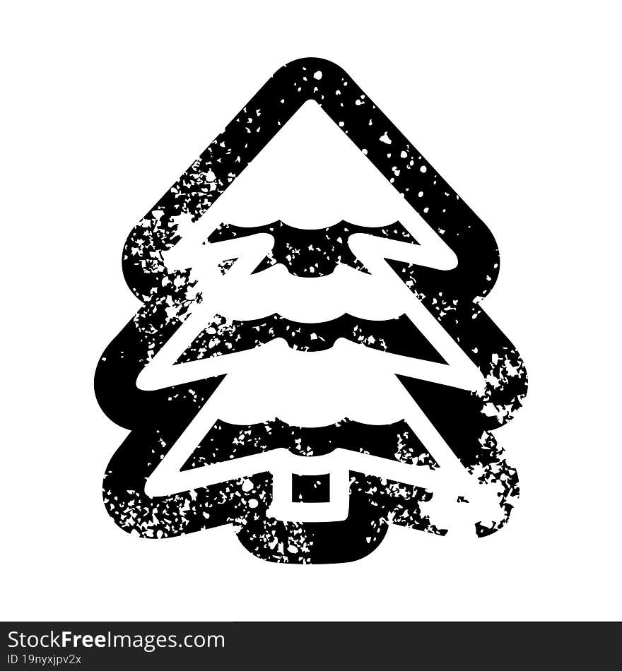 snowy tree icon symbol