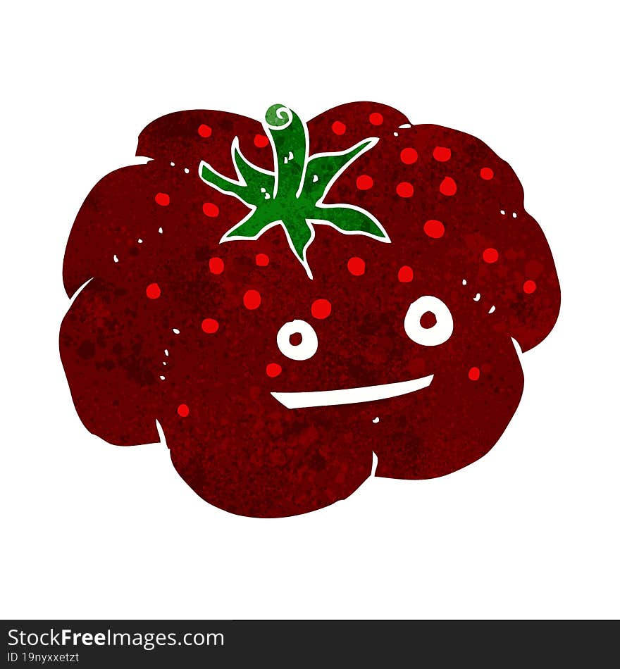 cartoon happy tomato