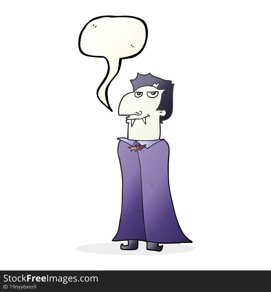 speech bubble cartoon vampire