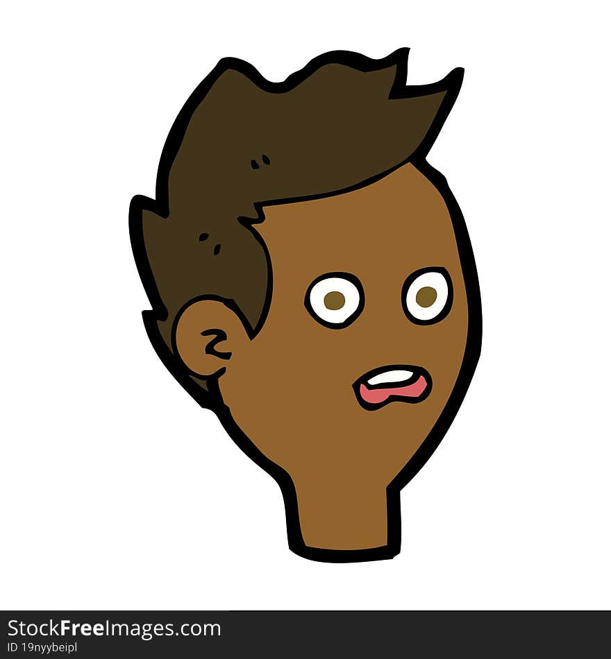 cartoon shocked man