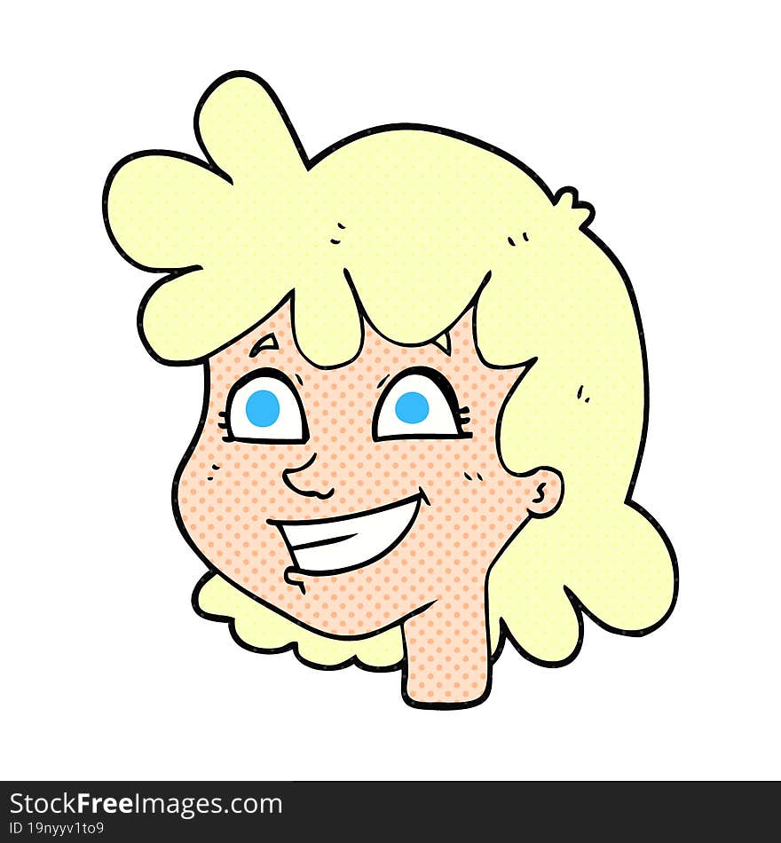 Cartoon Female Face