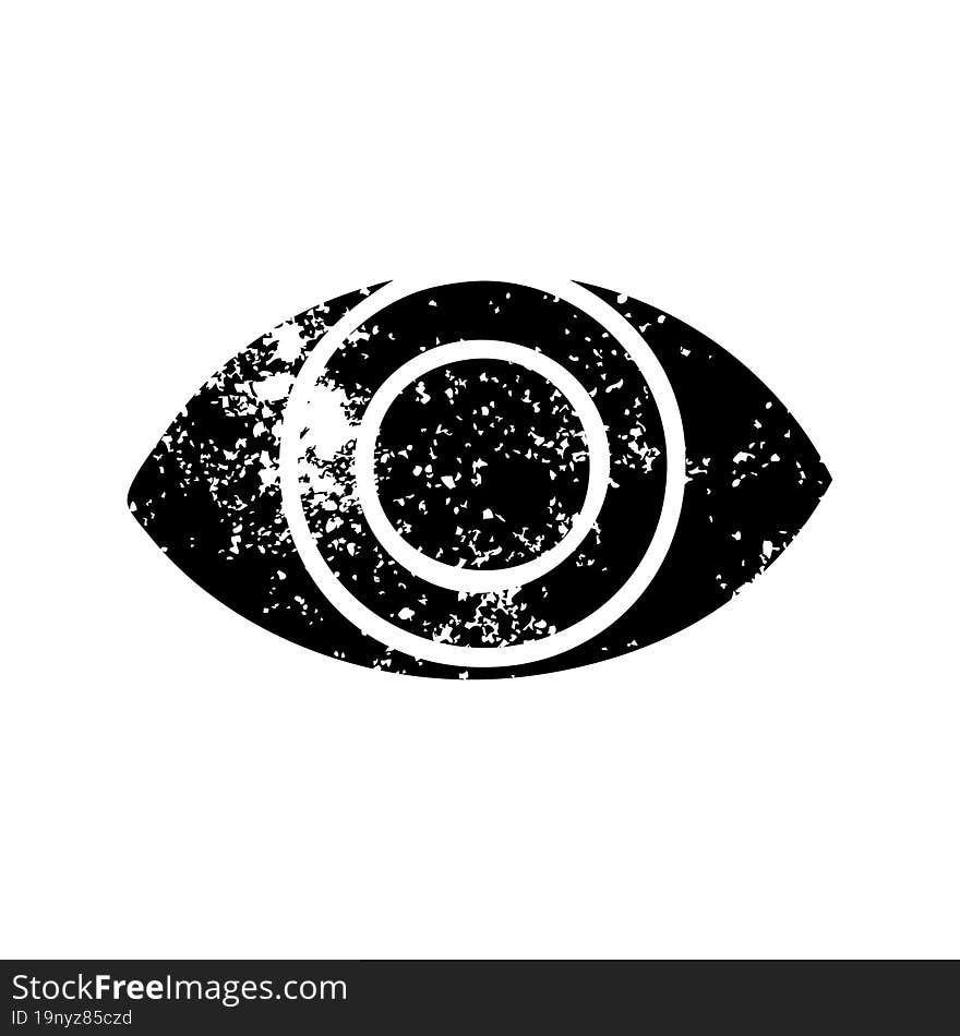 distressed symbol eye