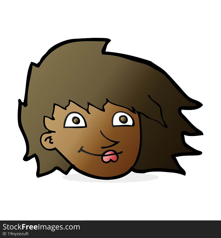 cartoon female face