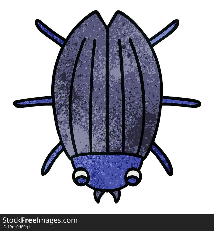 hand drawn quirky cartoon beetle. hand drawn quirky cartoon beetle