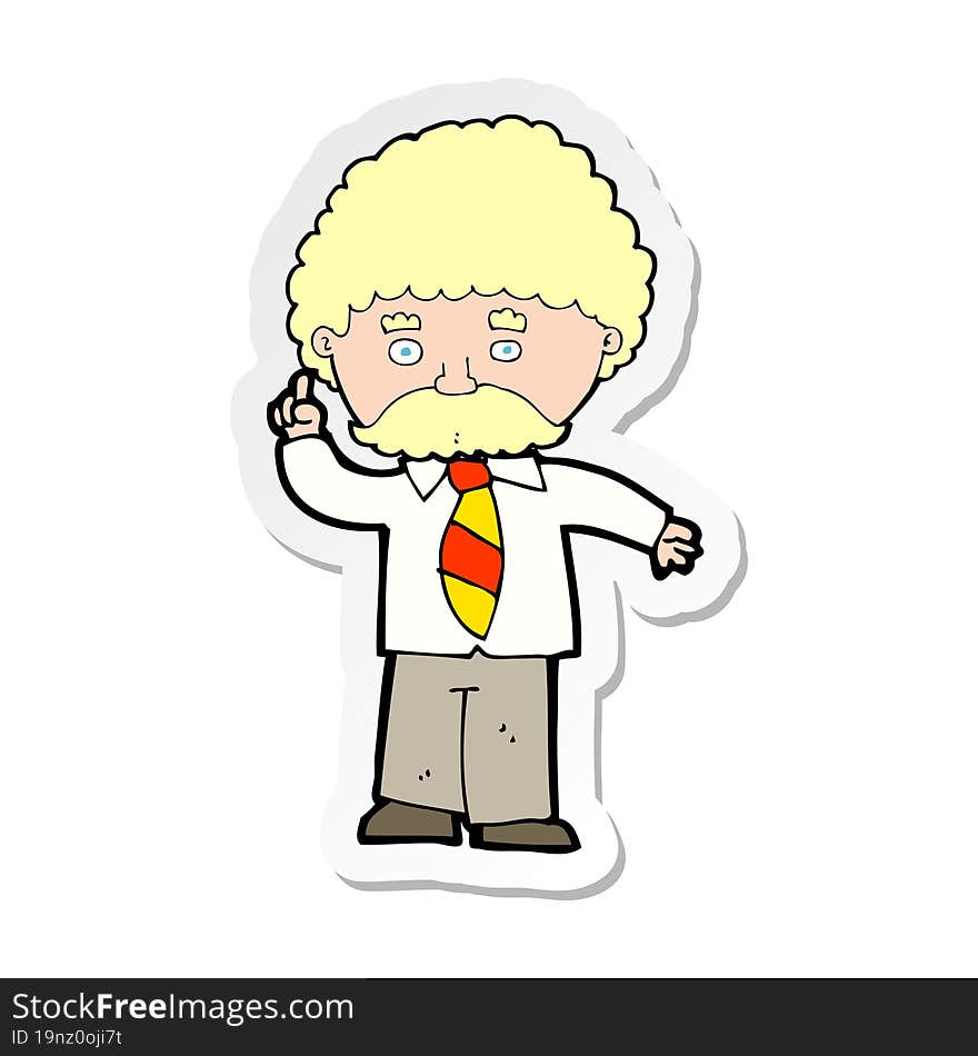 sticker of a cartoon teacher