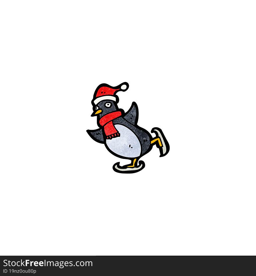 cartoon christmas penguin