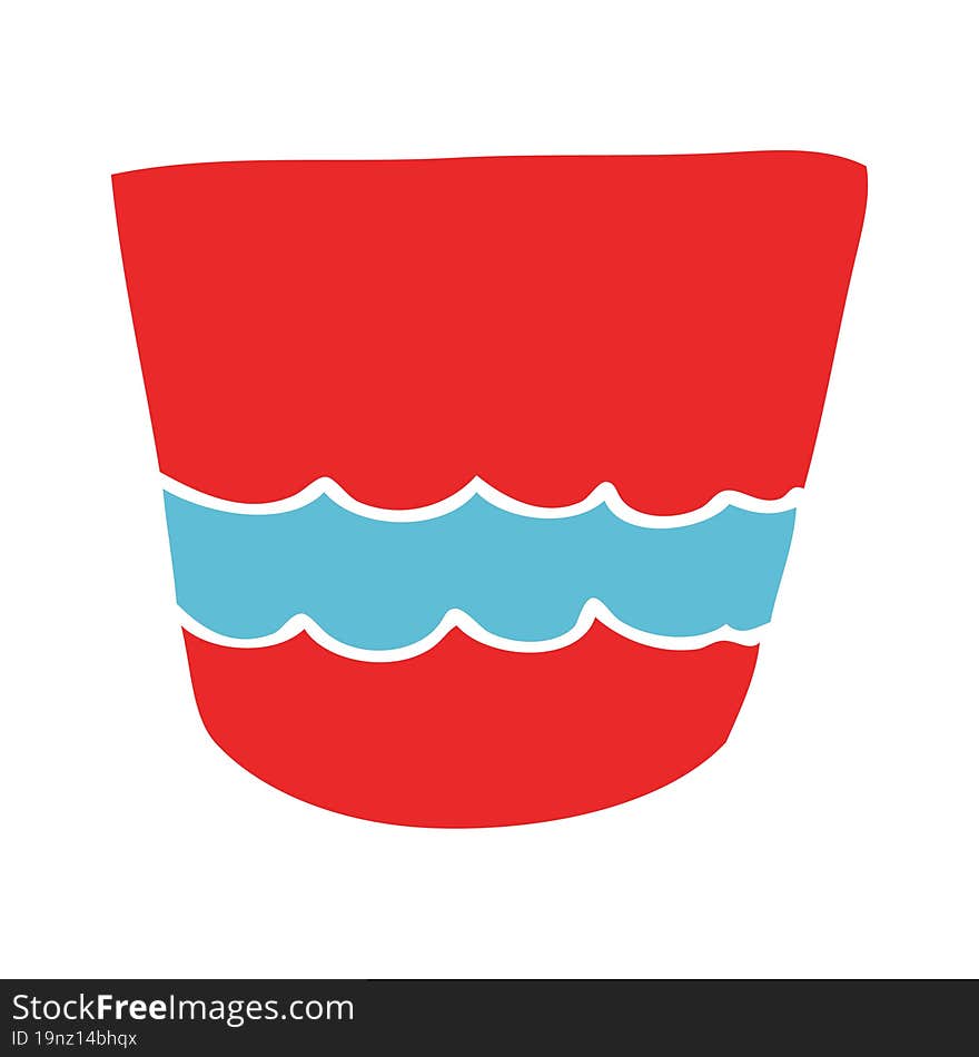 flat color style cartoon pot