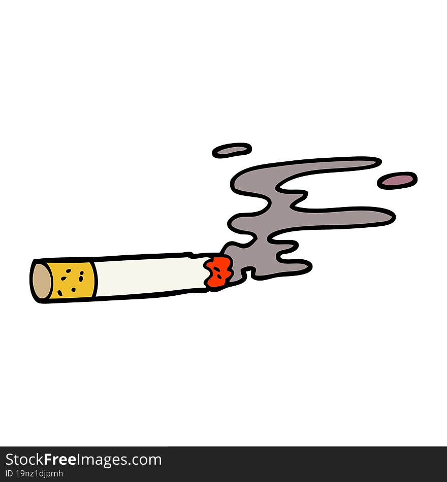 Cartoon Doodle Cigarette