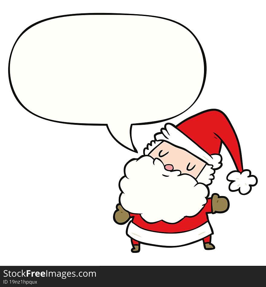 cartoon santa claus with speech bubble. cartoon santa claus with speech bubble