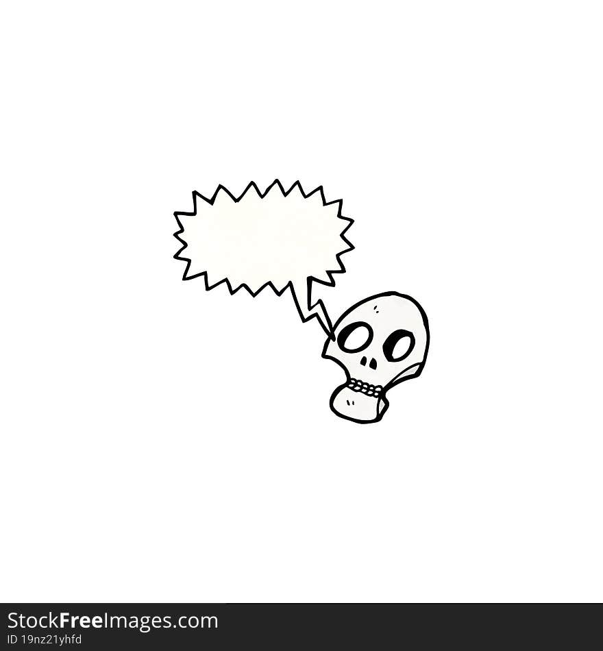 Shrieking Skull Cartoon