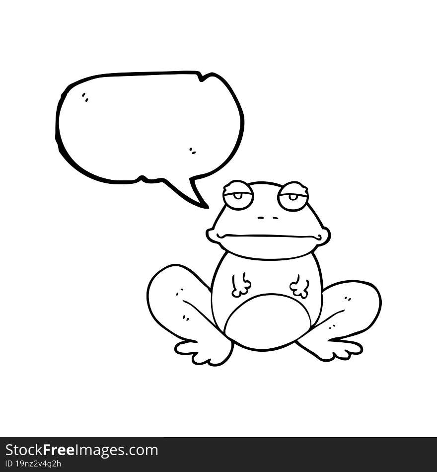 speech bubble cartoon frog