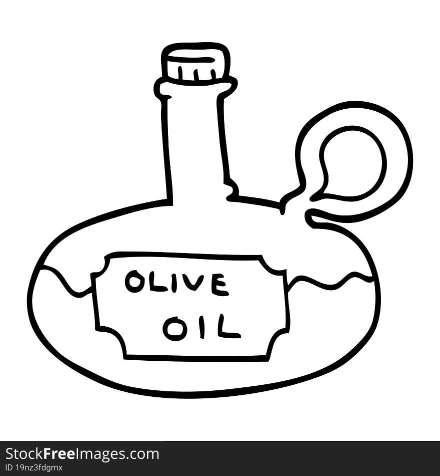 line drawing cartoon olive oil