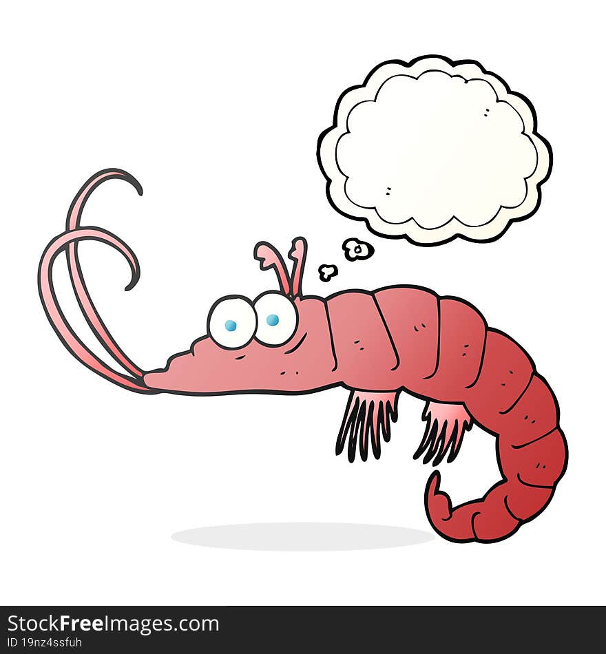 thought bubble cartoon shrimp