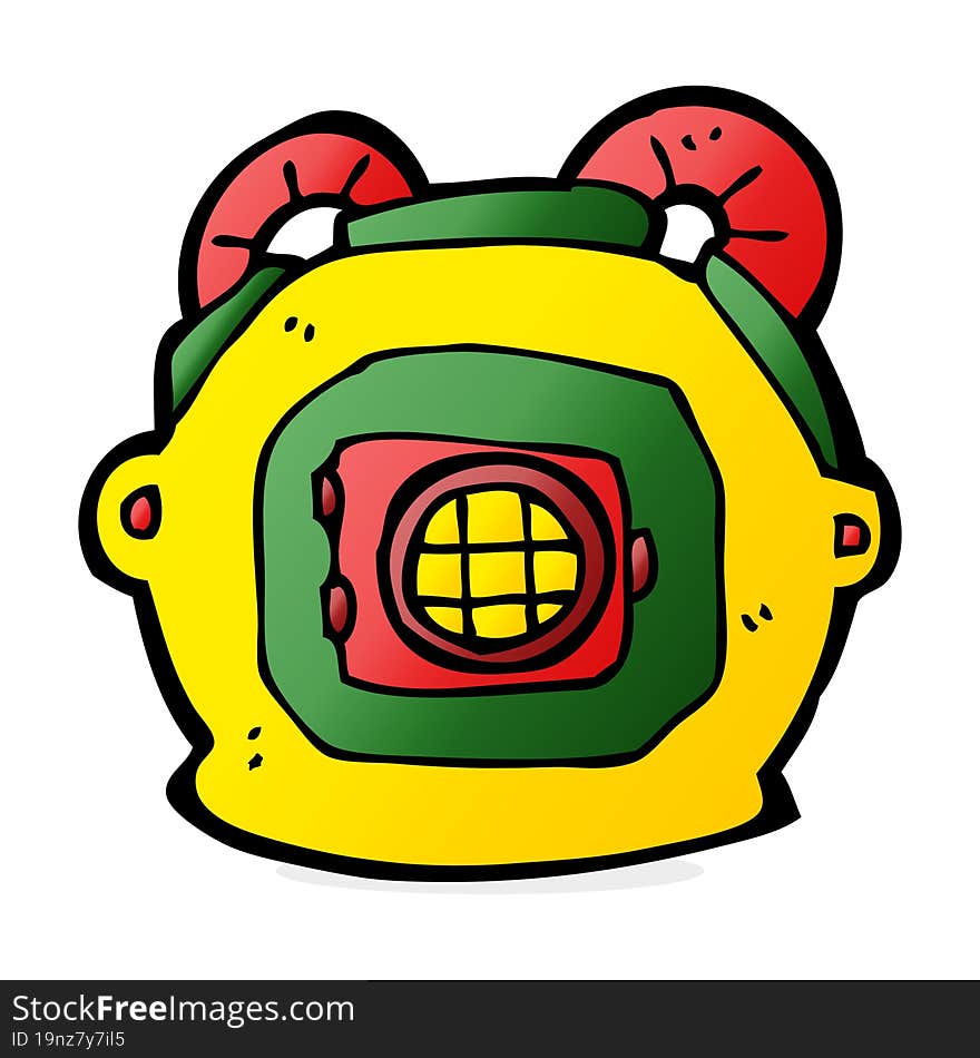 cartoon old deep sea diver helmet