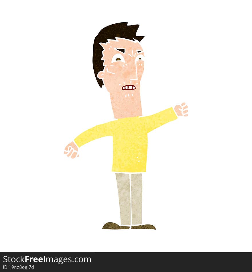 cartoon annoyed man