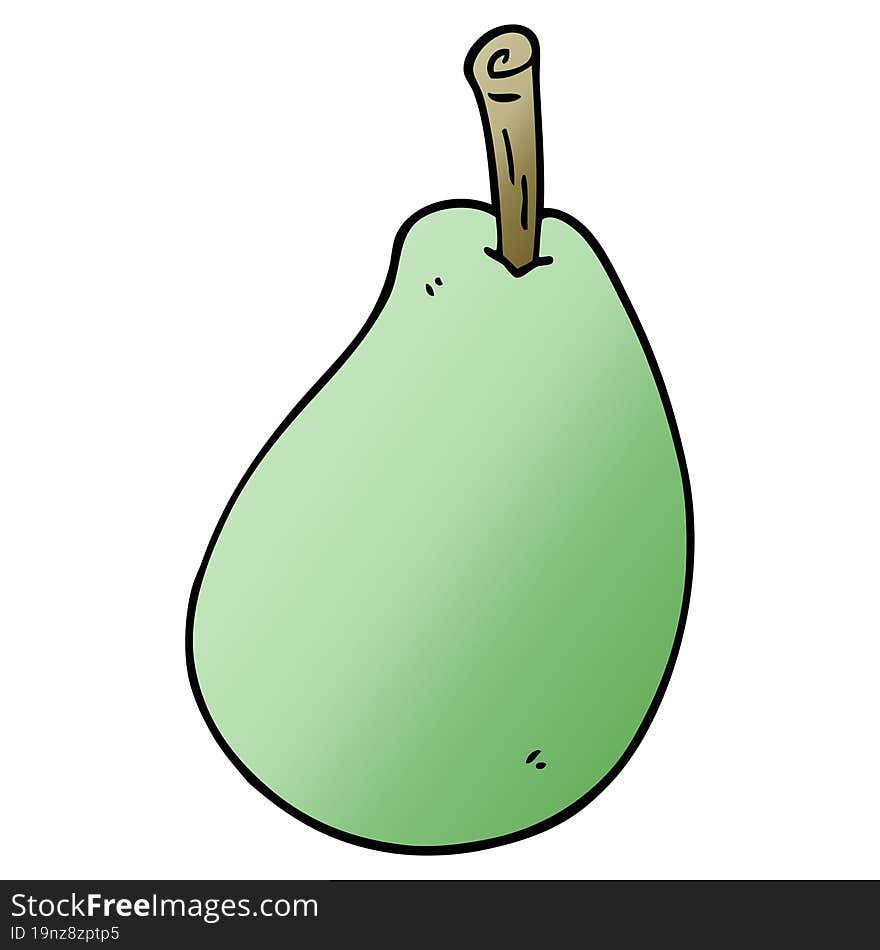 cartoon doodle fresh pear