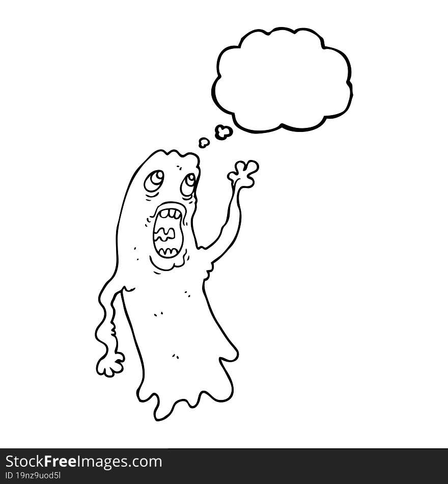 thought bubble cartoon ghost