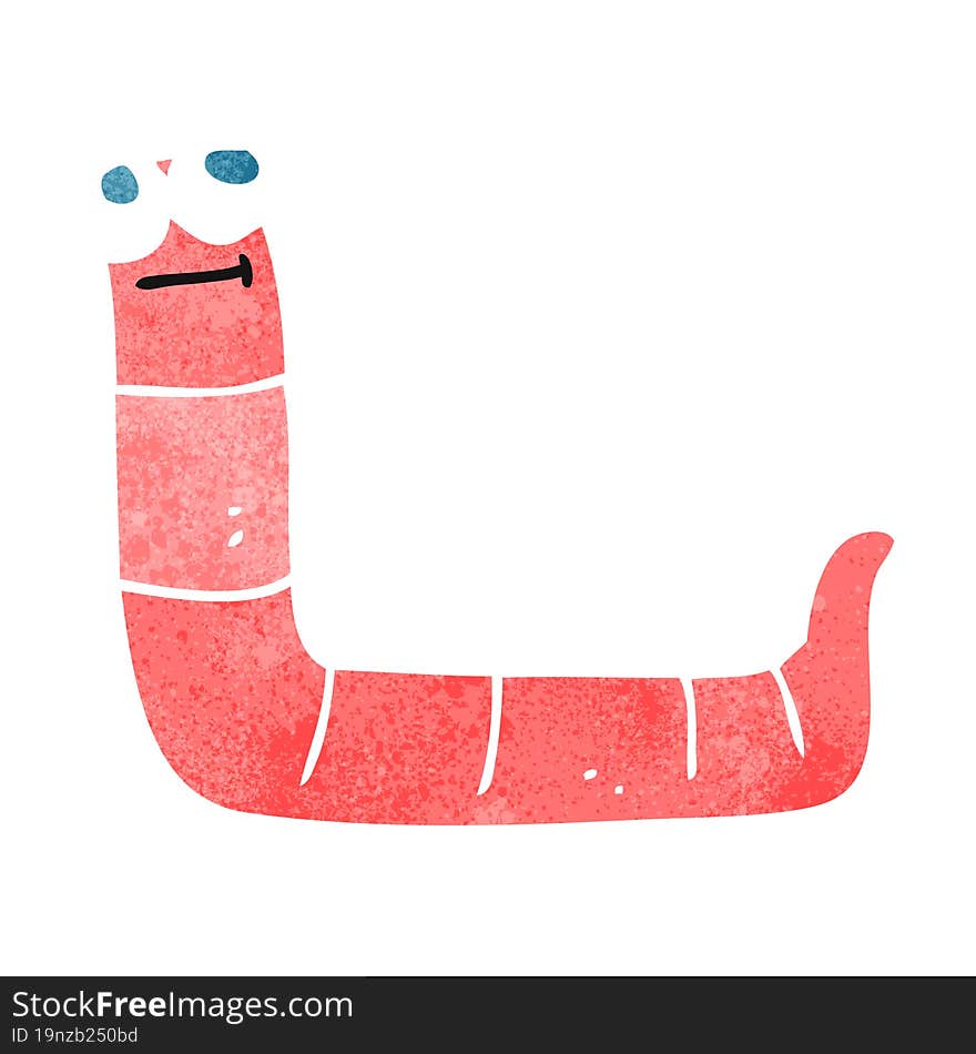 retro cartoon worm