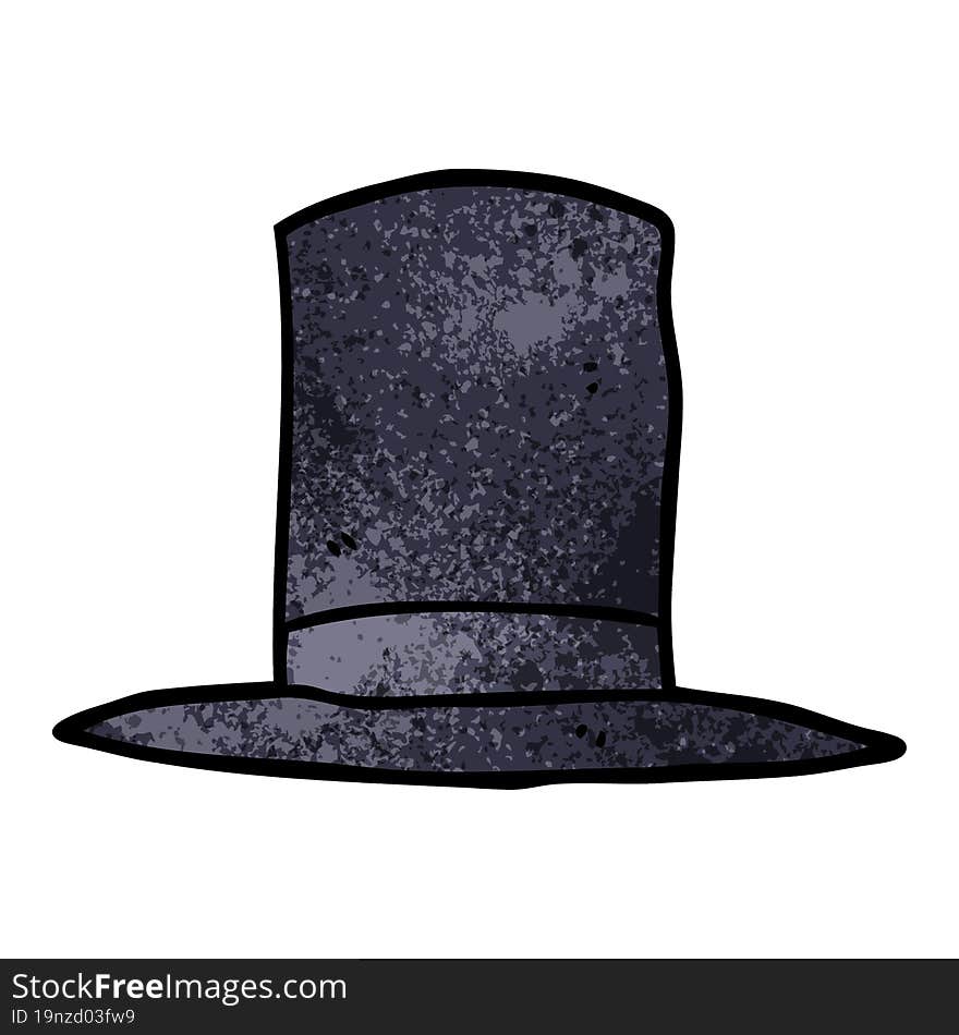 cartoon doodle top hat