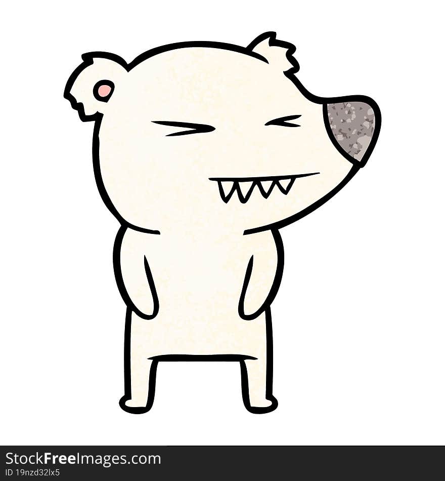 angry polar bear cartoon. angry polar bear cartoon