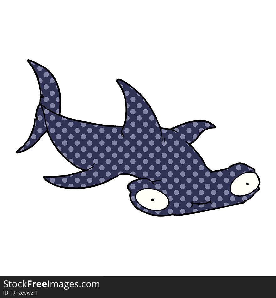 cartoon hammerhead shark. cartoon hammerhead shark