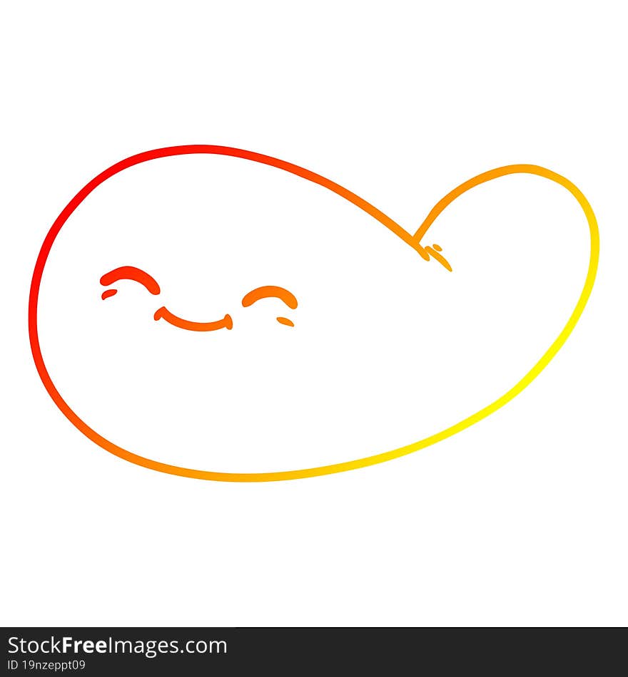 warm gradient line drawing cartoon gall bladder