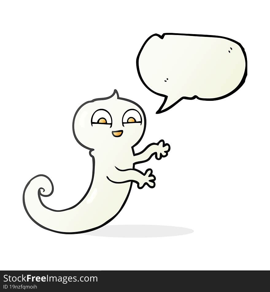 Speech Bubble Cartoon Ghost