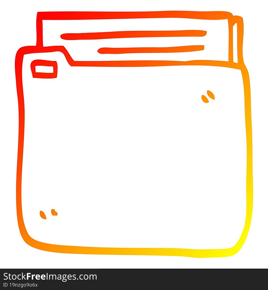 Warm Gradient Line Drawing Cartoon File