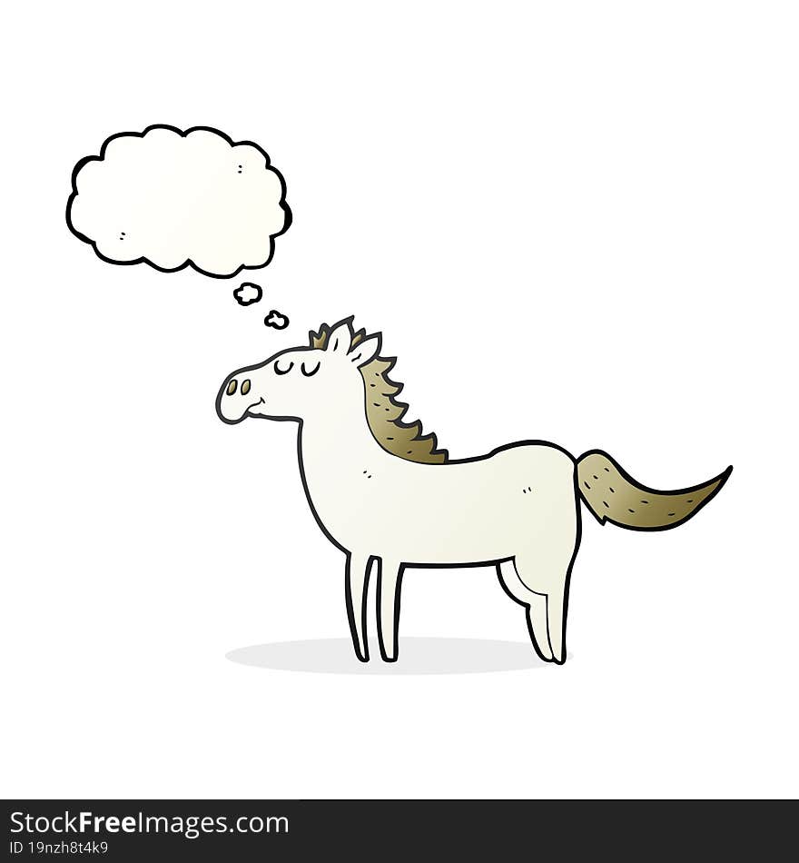 thought bubble cartoon horse