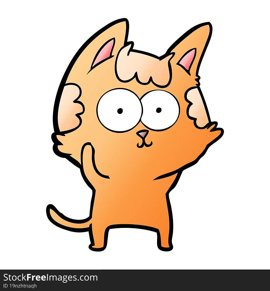 happy cartoon cat. happy cartoon cat