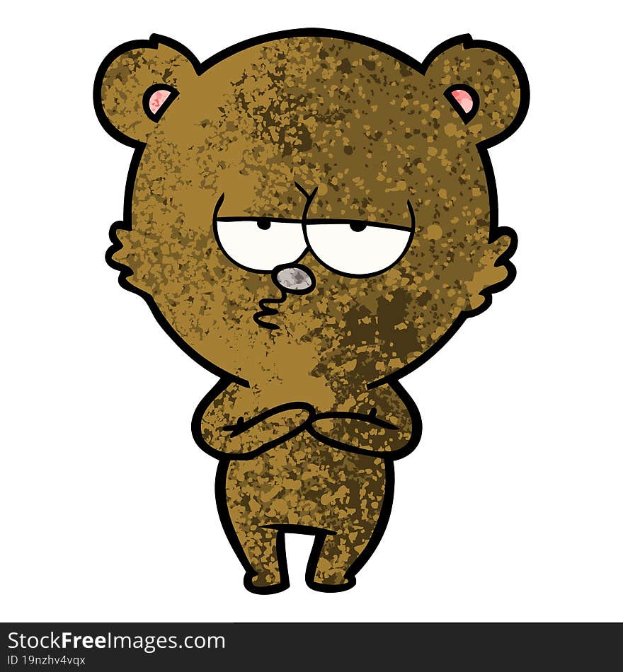 bored bear cartoon. bored bear cartoon