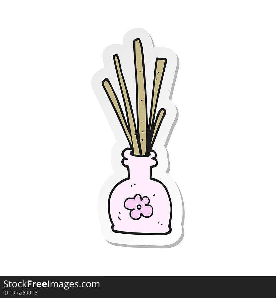 sticker of a cartoon fragrance oil reeds