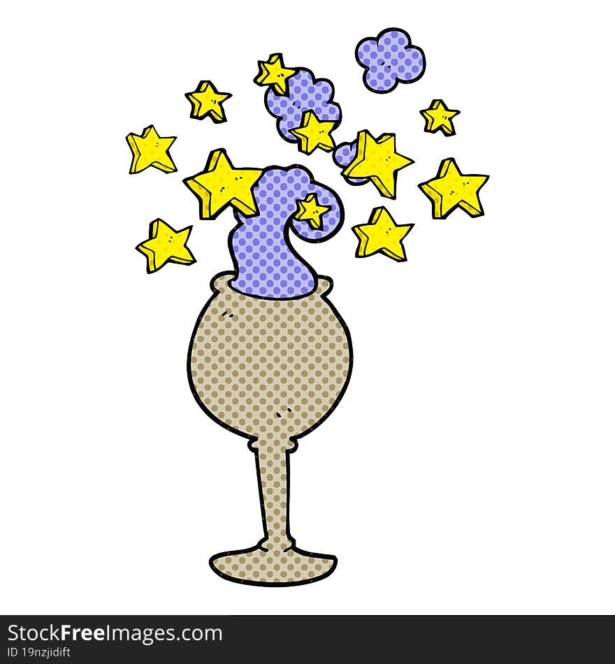 comic book style cartoon magic goblet