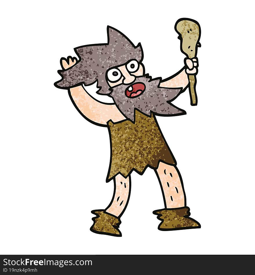 cartoon doodle crazy caveman