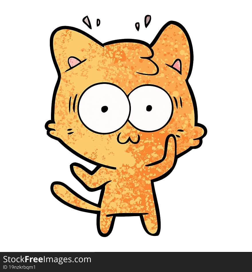 cartoon surprised cat. cartoon surprised cat