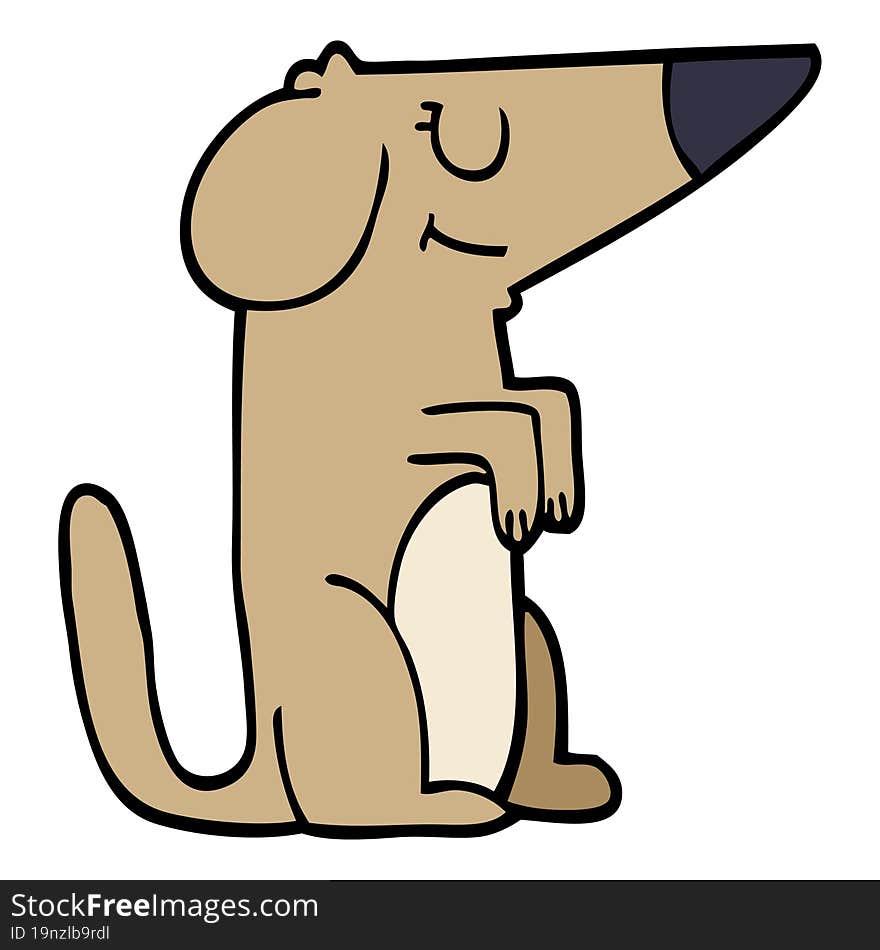 cartoon doodle dog