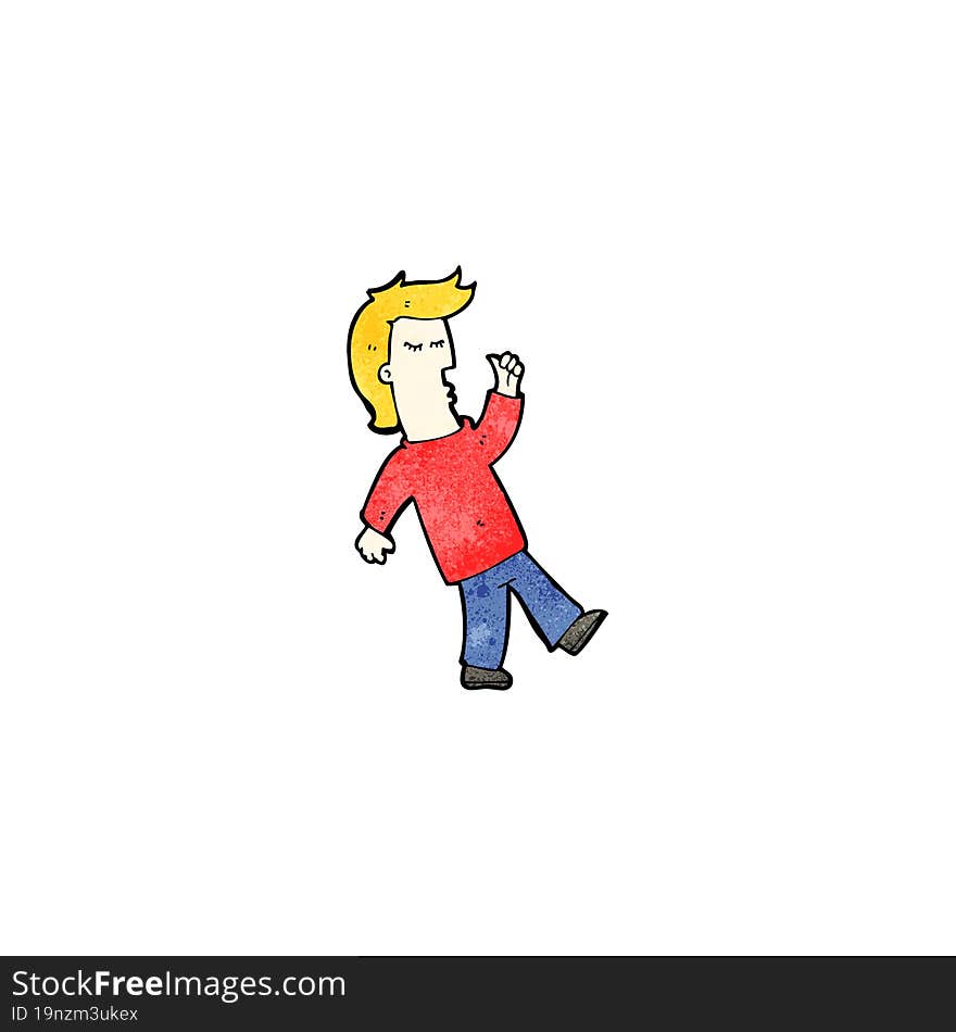 cartoon confident man