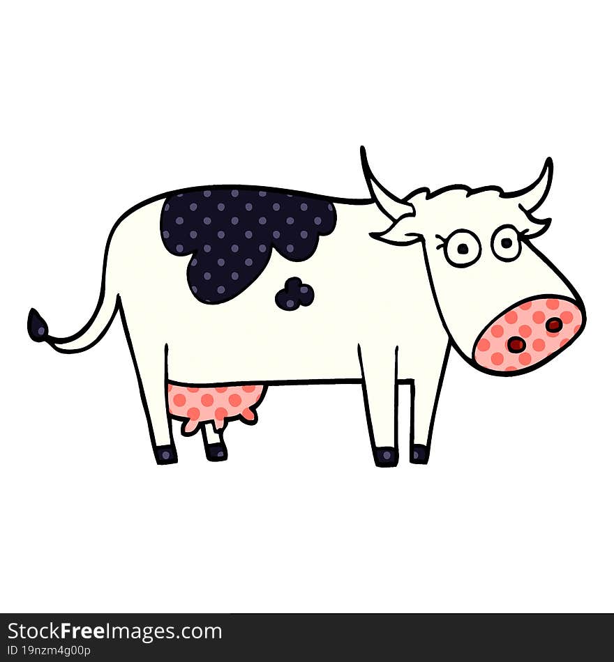 Cartoon Doodle Farm Cow