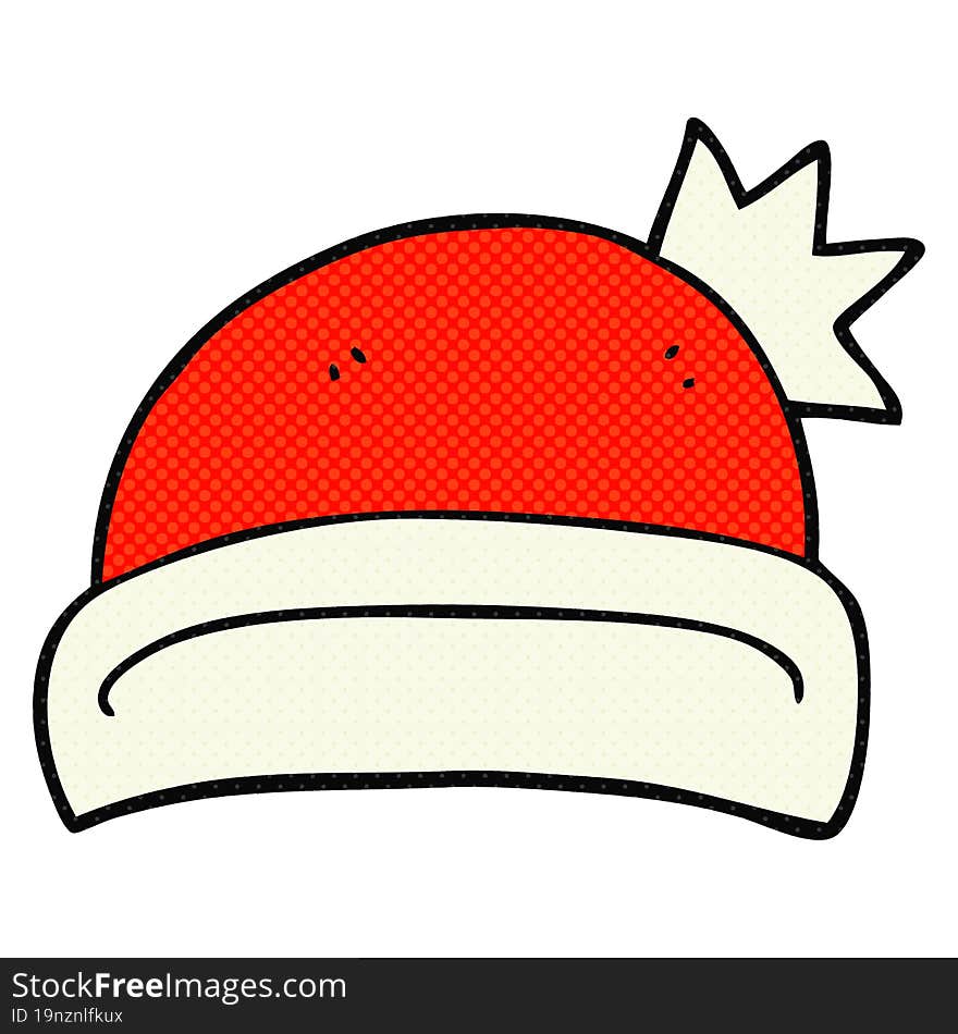 freehand drawn cartoon christmas hat