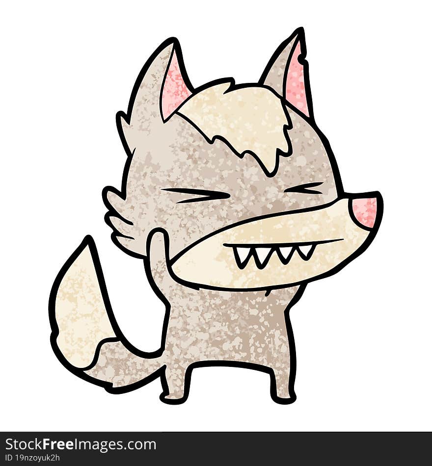 angry wolf cartoon. angry wolf cartoon