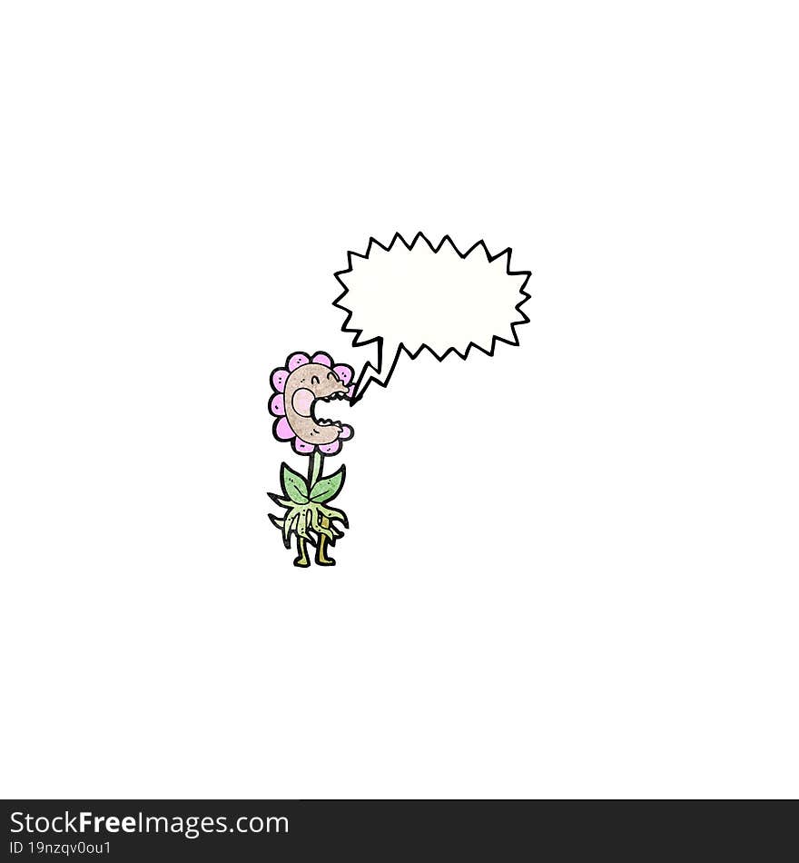 cartoon carnivorous flower