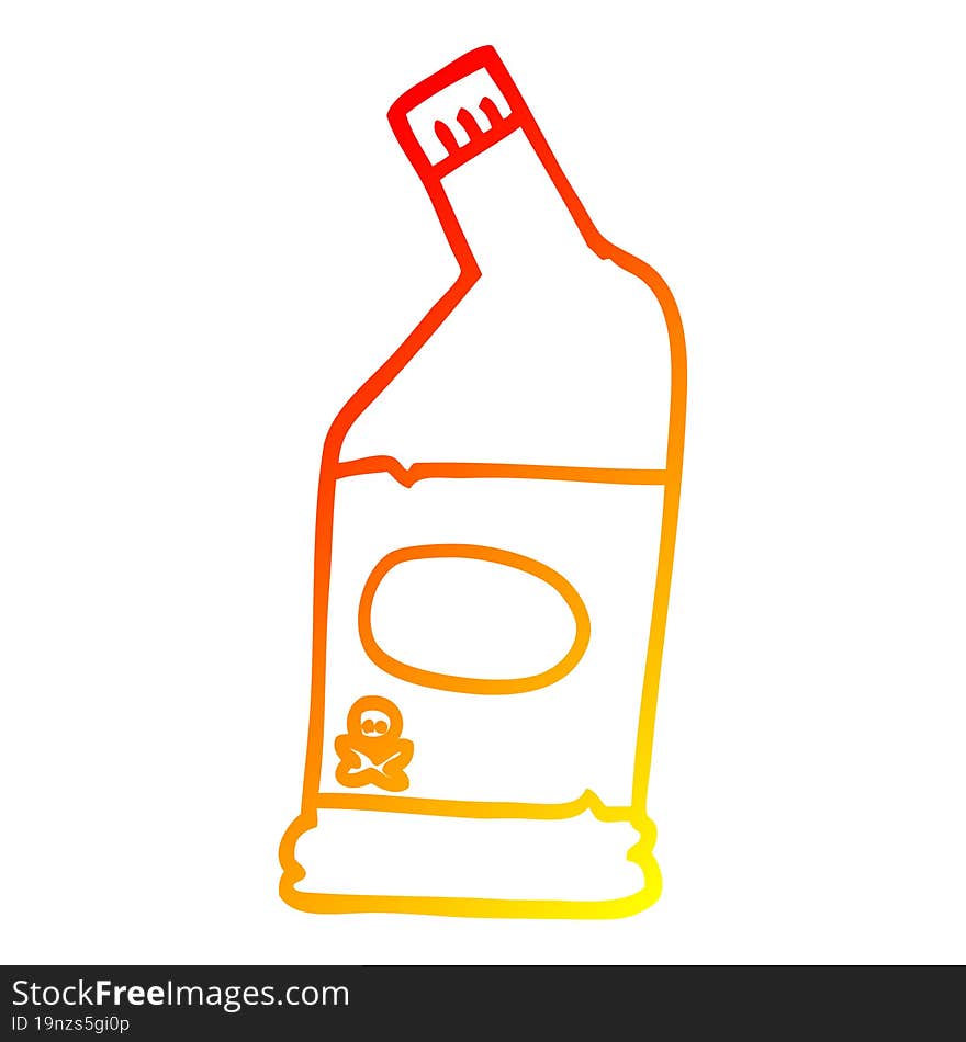 warm gradient line drawing cartoon bleach cleaner