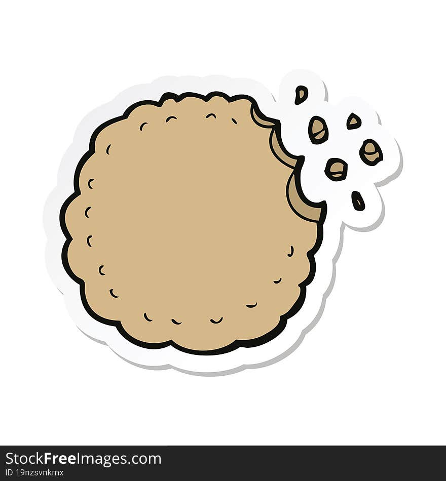 sticker of a cartoon cookie