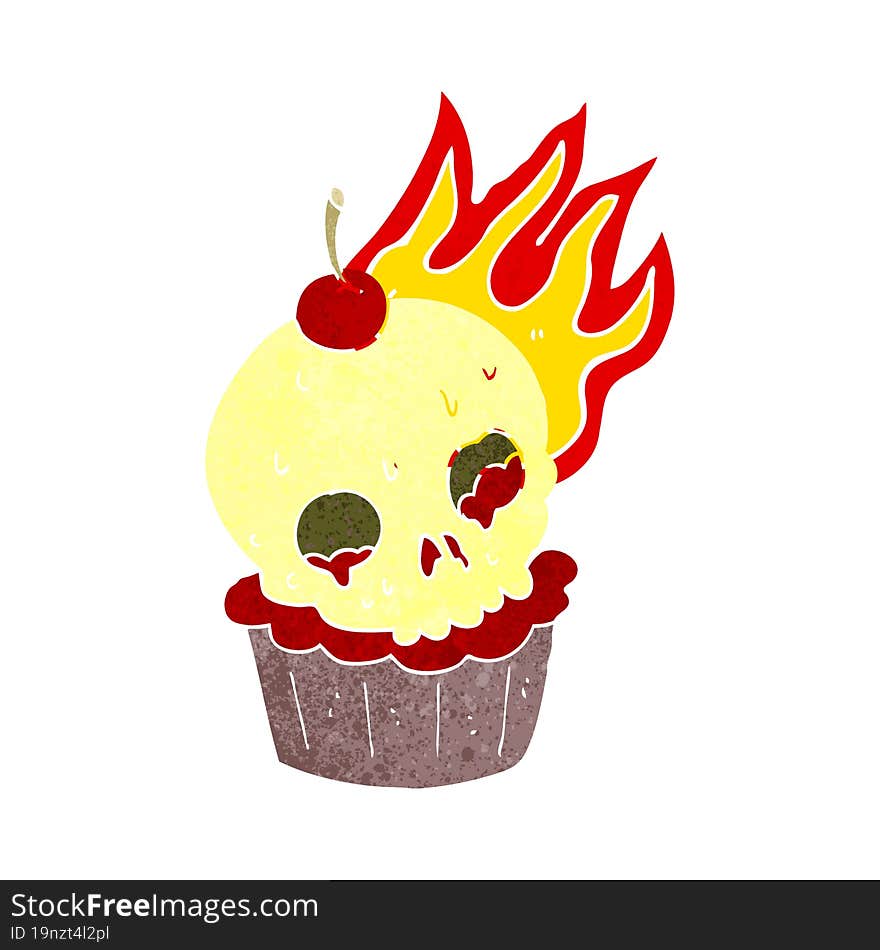 cartoon halloween cup cake