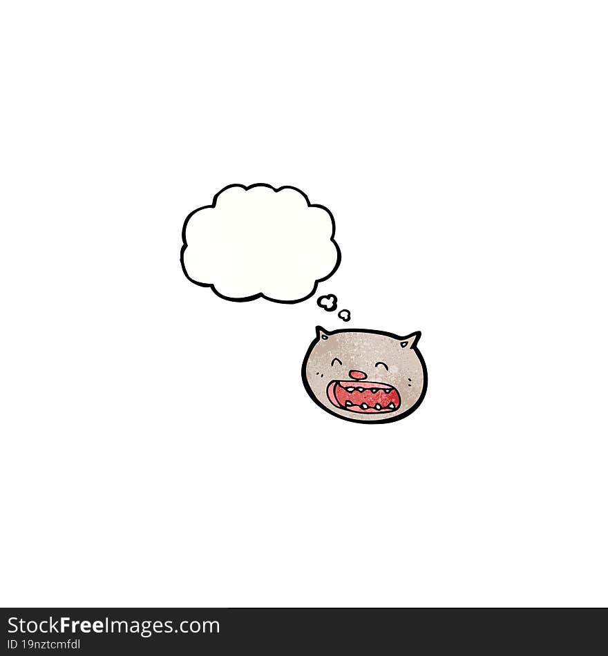 Funny Cat Face Cartoon