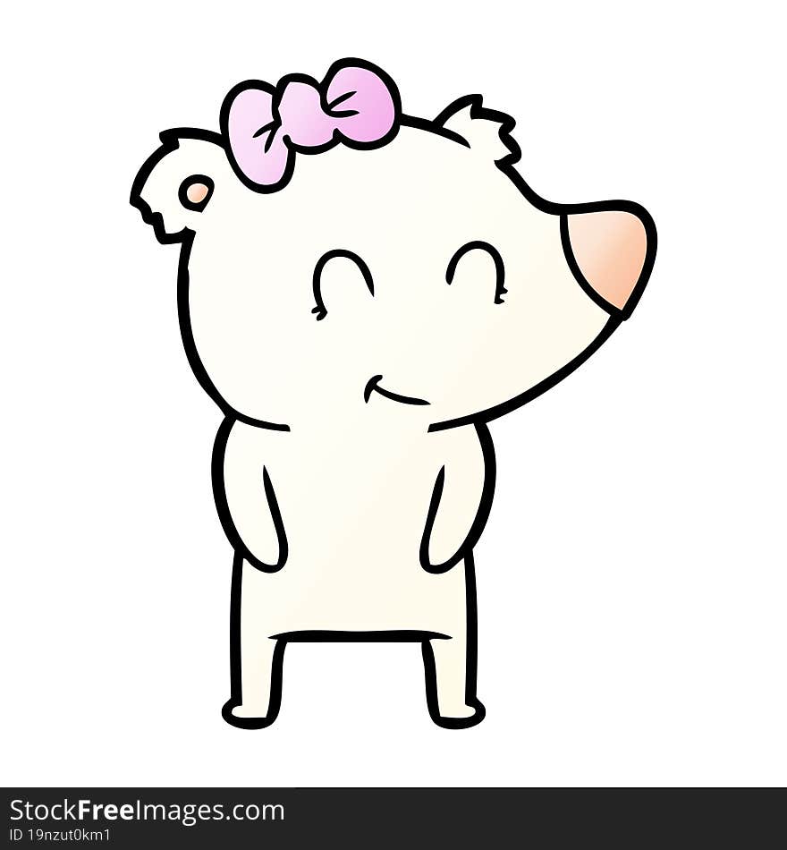 female polar bear cartoon. female polar bear cartoon